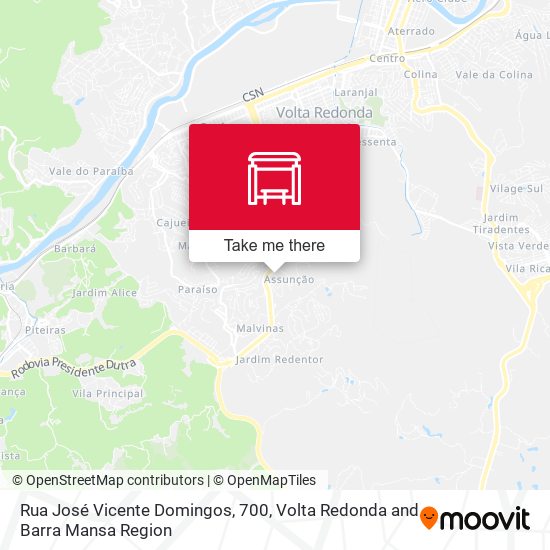 Rua José Vicente Domingos, 700 map