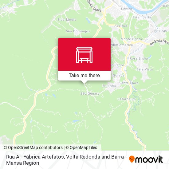 Rua A - Fábrica Artefatos map