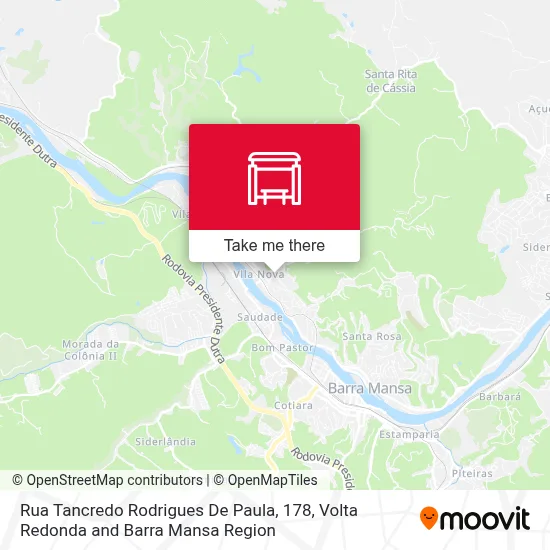 Rua Tancredo Rodrigues De Paula, 178 map