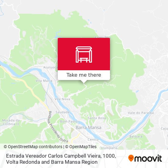 Estrada Vereador Carlos Campbell Vieira, 1000 map