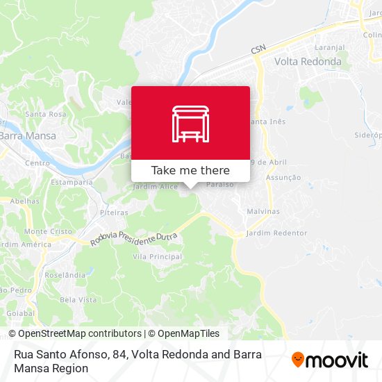 Mapa Rua Santo Afonso, 84