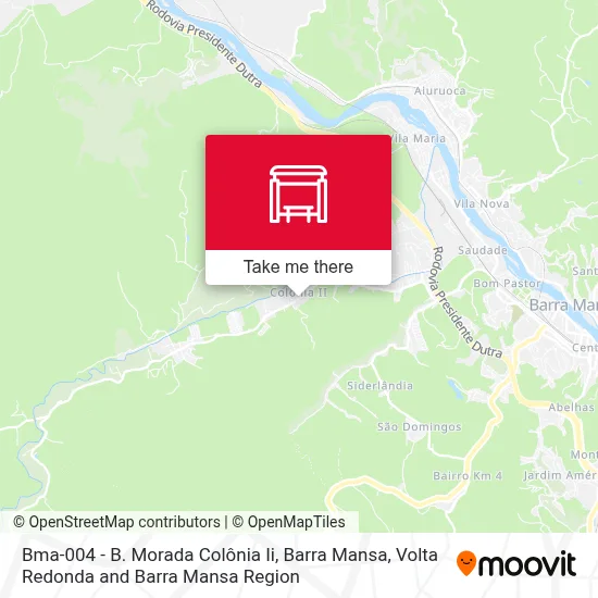 Bma-004 - B. Morada Colônia Ii, Barra Mansa map