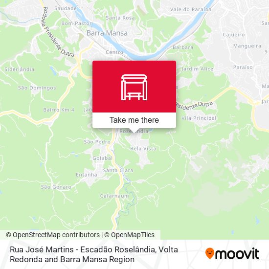 Rua José Martins - Escadão Roselândia map