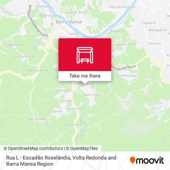Rua L - Escadão Roselândia map