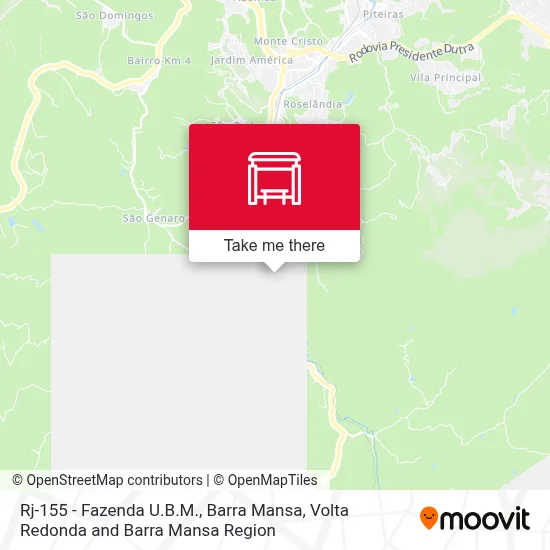 Rj-155 - Fazenda U.B.M., Barra Mansa map
