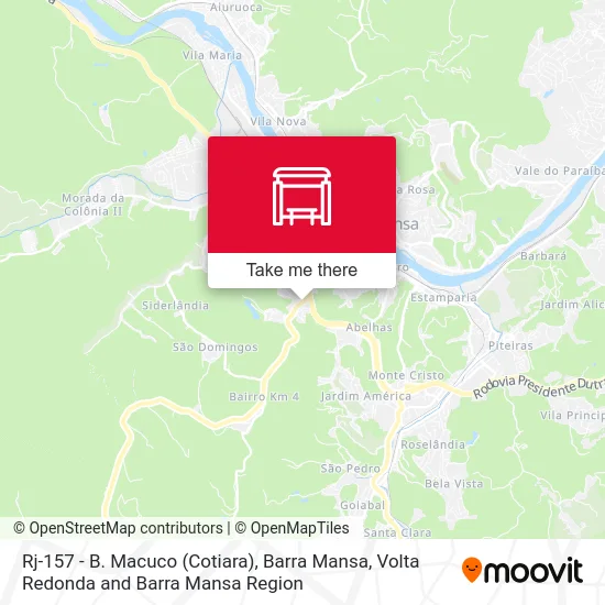 Rj-157 - B. Macuco (Cotiara), Barra Mansa map