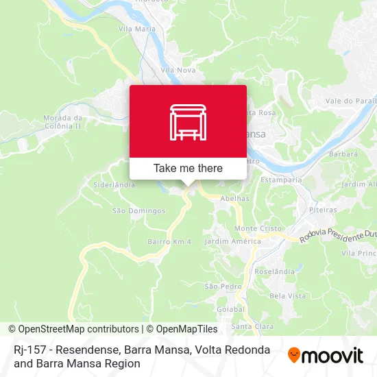 Rj-157 - Resendense, Barra Mansa map