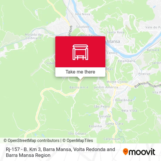 Rj-157 - B. Km 3, Barra Mansa map