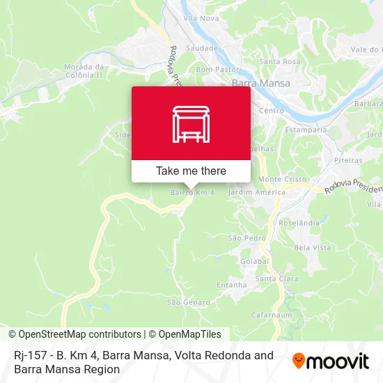 Rj-157 - B. Km 4, Barra Mansa map