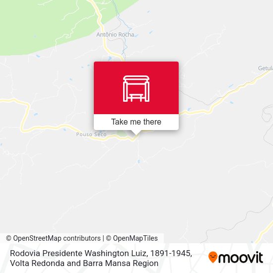 Rodovia Presidente Washington Luiz, 1891-1945 map