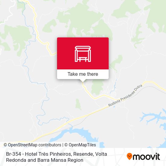 Br-354 - Hotel Três Pinheiros, Resende map