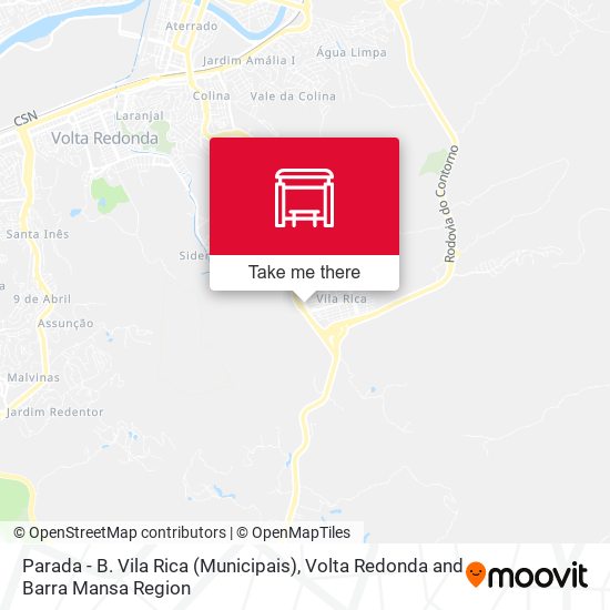 Mapa Parada - B. Vila Rica (Municipais)