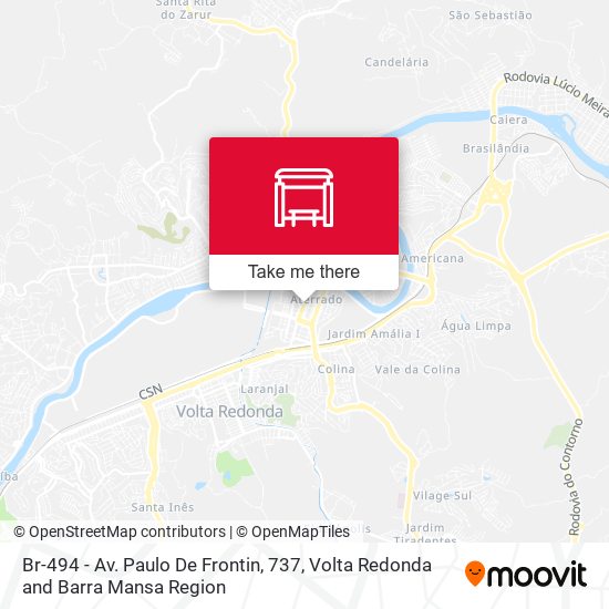 Mapa Br-494 - Av. Paulo De Frontin, 737