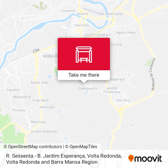 R. Sessenta - B. Jardim Esperança, Volta Redonda map