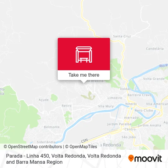 Parada - Linha 450, Volta Redonda map