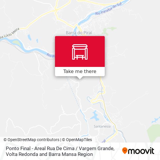 Ponto Final - Areal Rua De Cima / Vargem Grande map