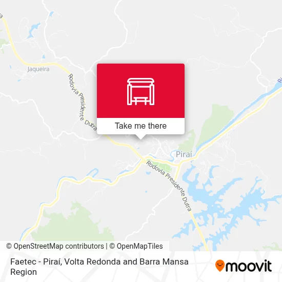 Faetec - Piraí map