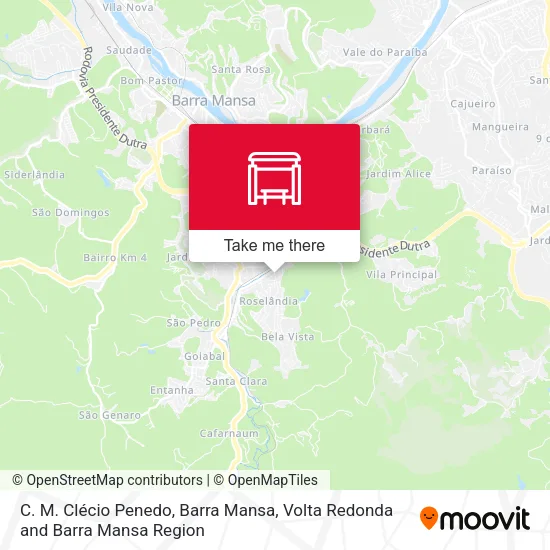 Mapa C. M. Clécio Penedo, Barra Mansa