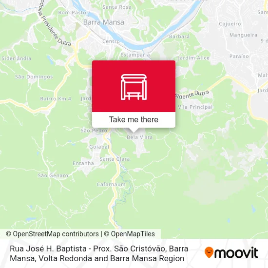 Rua José H. Baptista - Prox. São Cristóvão, Barra Mansa map