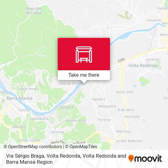 Via Sérgio Braga, Volta Redonda map