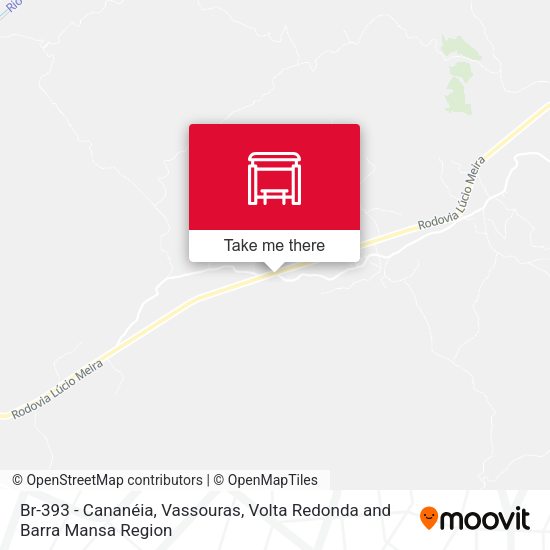Br-393 - Cananéia, Vassouras map