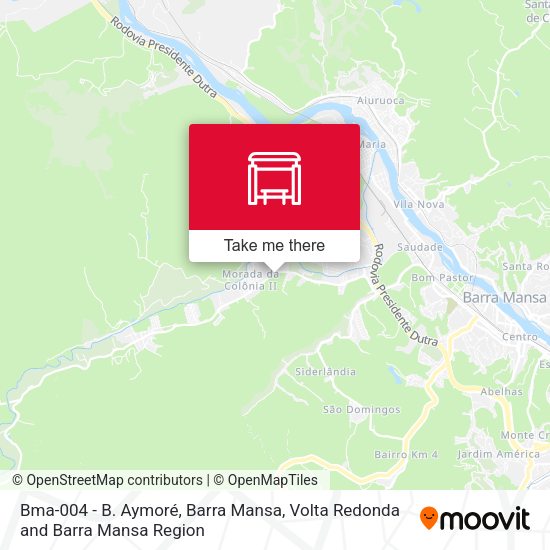 Bma-004 - B. Aymoré, Barra Mansa map