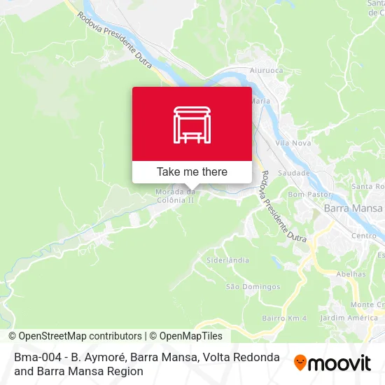 Bma-004 - B. Aymoré, Barra Mansa map