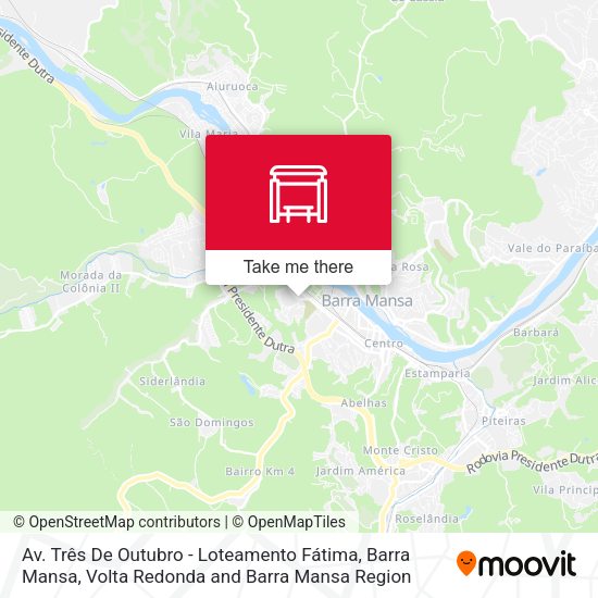 Av. Três De Outubro - Loteamento Fátima, Barra Mansa map