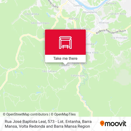 Rua José Baptista Leal, 573 - Lot. Entanha, Barra Mansa map