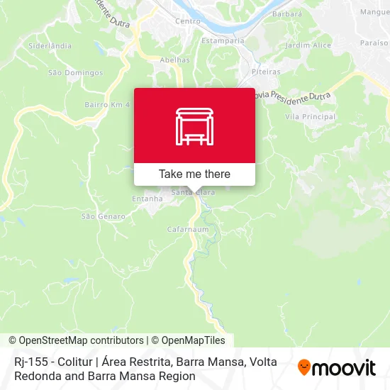 Rj-155 - Colitur | Área Restrita, Barra Mansa map