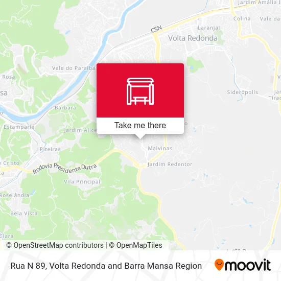 Rua N 89 map