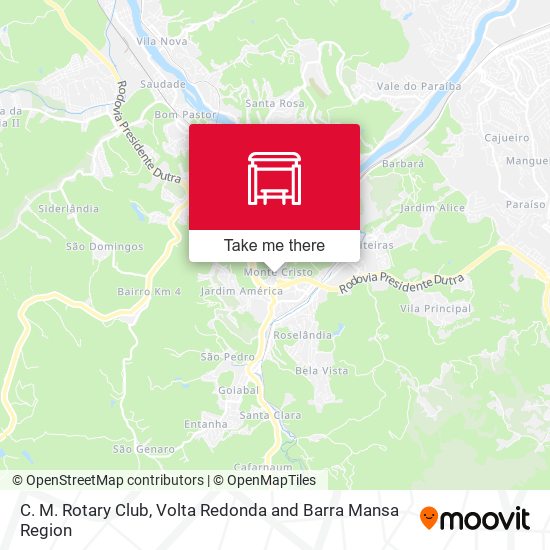 C. M. Rotary Club map