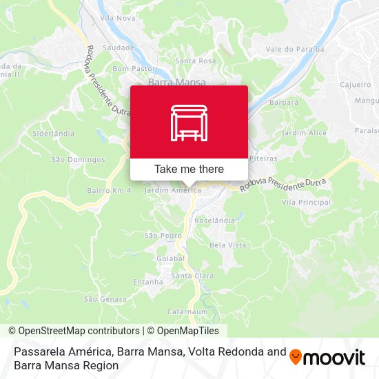 Passarela América, Barra Mansa map