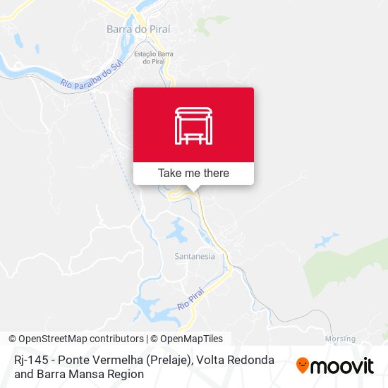 Mapa Rj-145 - Ponte Vermelha (Prelaje)