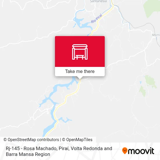 Rj-145 - Rosa Machado, Piraí map