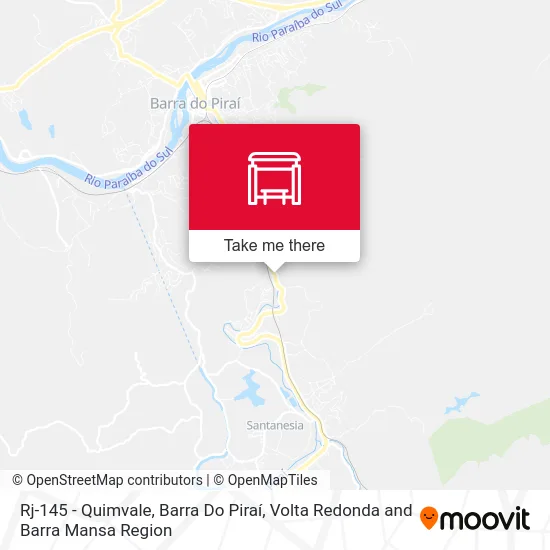 Rj-145 - Quimvale, Barra Do Piraí map
