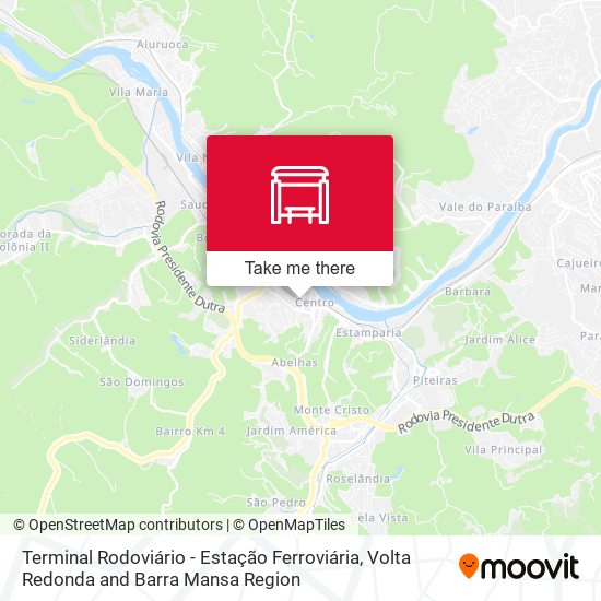 Mapa Terminal Rodoviário - Estação Ferroviária