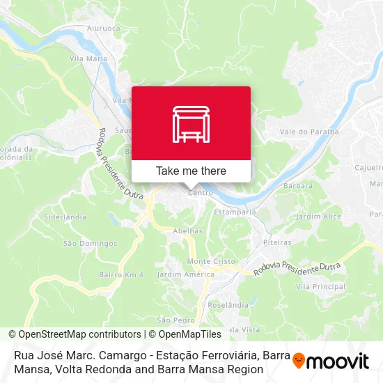 Rua José Marc. Camargo - Estação Ferroviária, Barra Mansa map