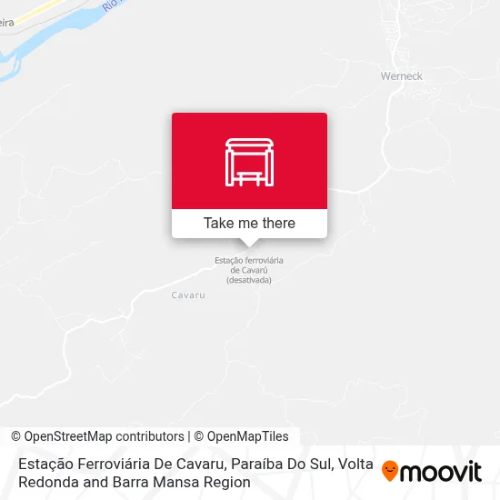 Estação Ferroviária De Cavaru, Paraíba Do Sul map