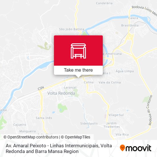 Mapa Av. Amaral Peixoto - Linhas Intermunicipais