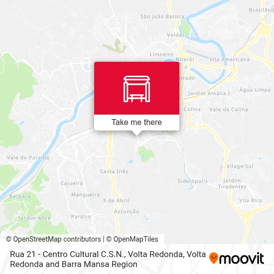 Rua 21 - Centro Cultural C.S.N., Volta Redonda map