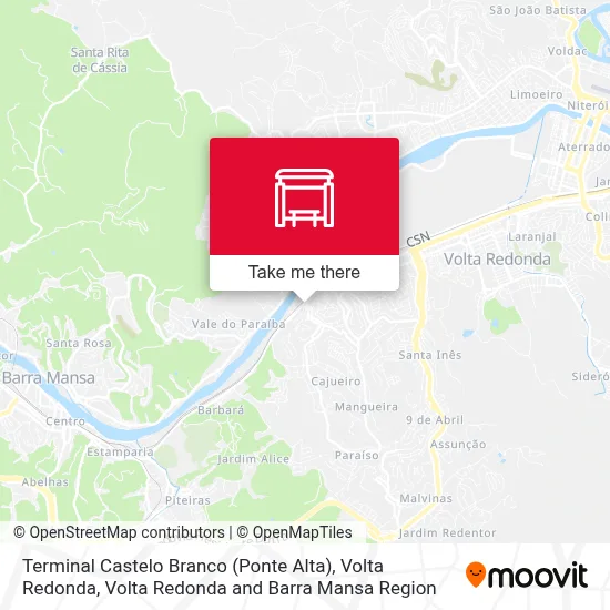 Terminal Castelo Branco (Ponte Alta), Volta Redonda map