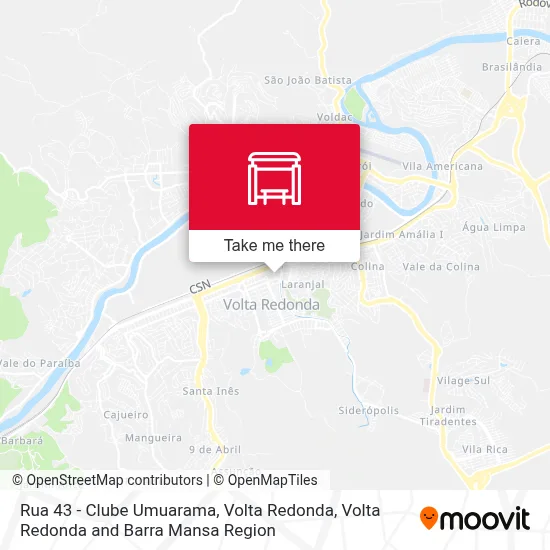 Rua 43 - Clube Umuarama, Volta Redonda map