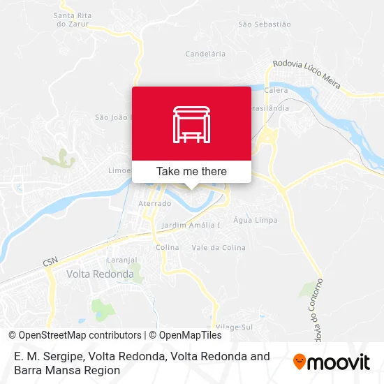 E. M. Sergipe, Volta Redonda map