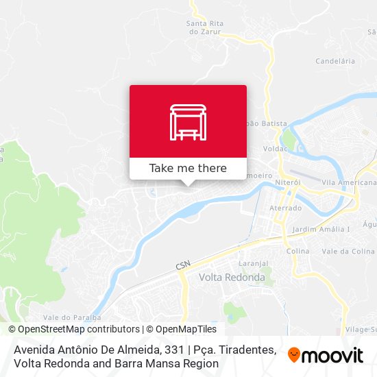 Mapa Avenida Antônio De Almeida, 331 | Pça. Tiradentes