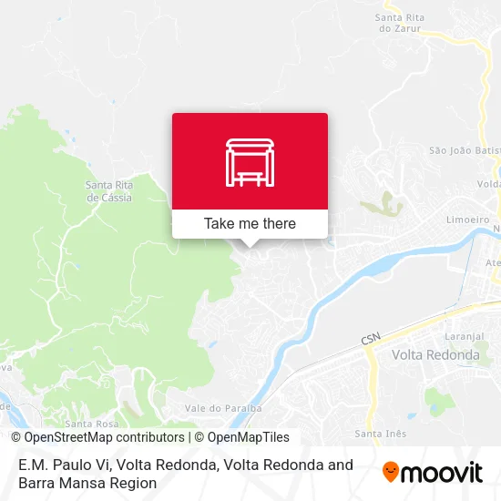 E.M. Paulo Vi, Volta Redonda map