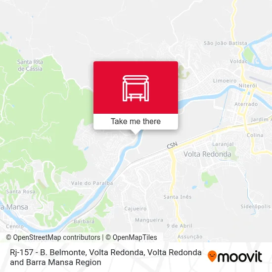 Rj-157 - B. Belmonte, Volta Redonda map