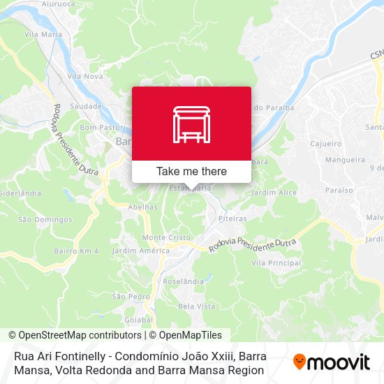 Rua Ari Fontinelly - Condomínio João Xxiii, Barra Mansa map