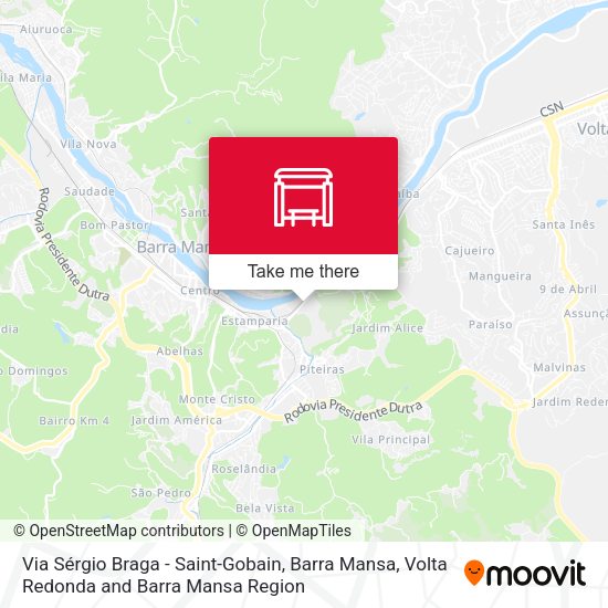 Via Sérgio Braga - Saint-Gobain, Barra Mansa map