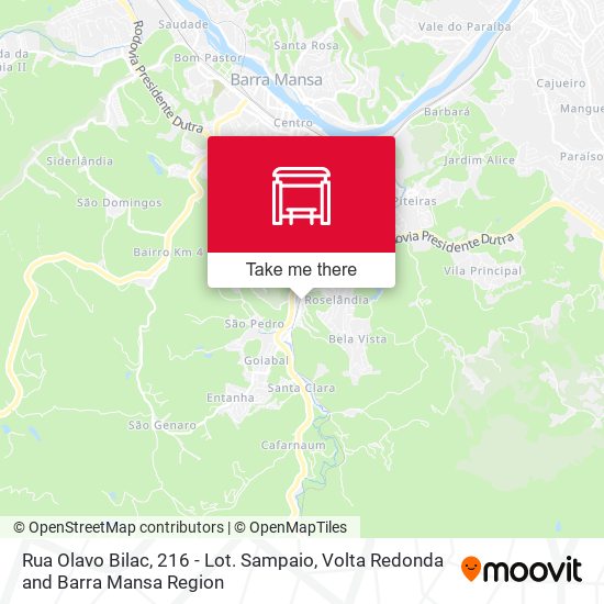 Rua Olavo Bilac, 216 - Lot. Sampaio map